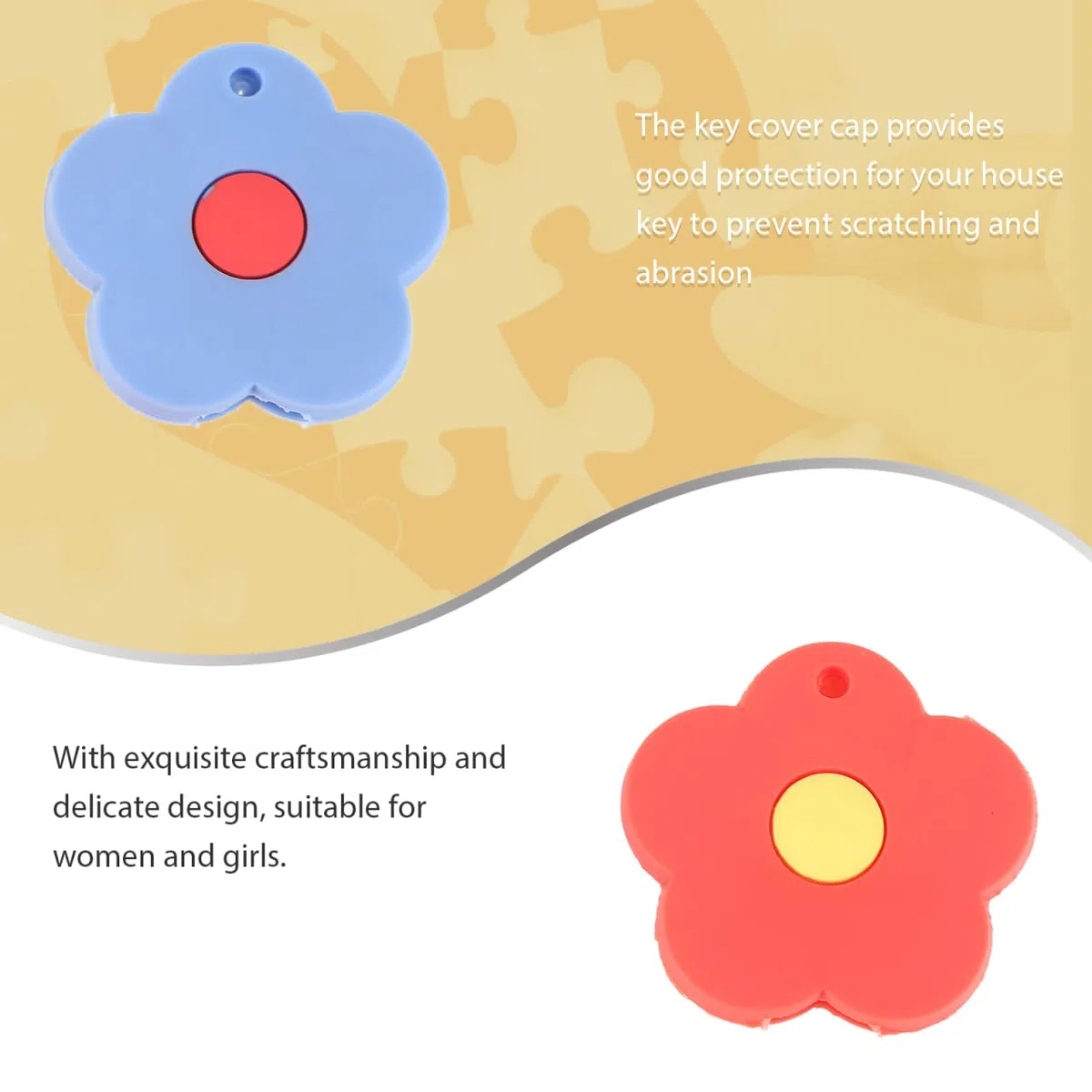 ULTECHNOVO 5 piezas Fundas para Llaves de Silicona Diseño de Flores Protectores Duraderos y Flexibles para Llaves de Casa Cubiertas Coloridas Fáciles de Instalar