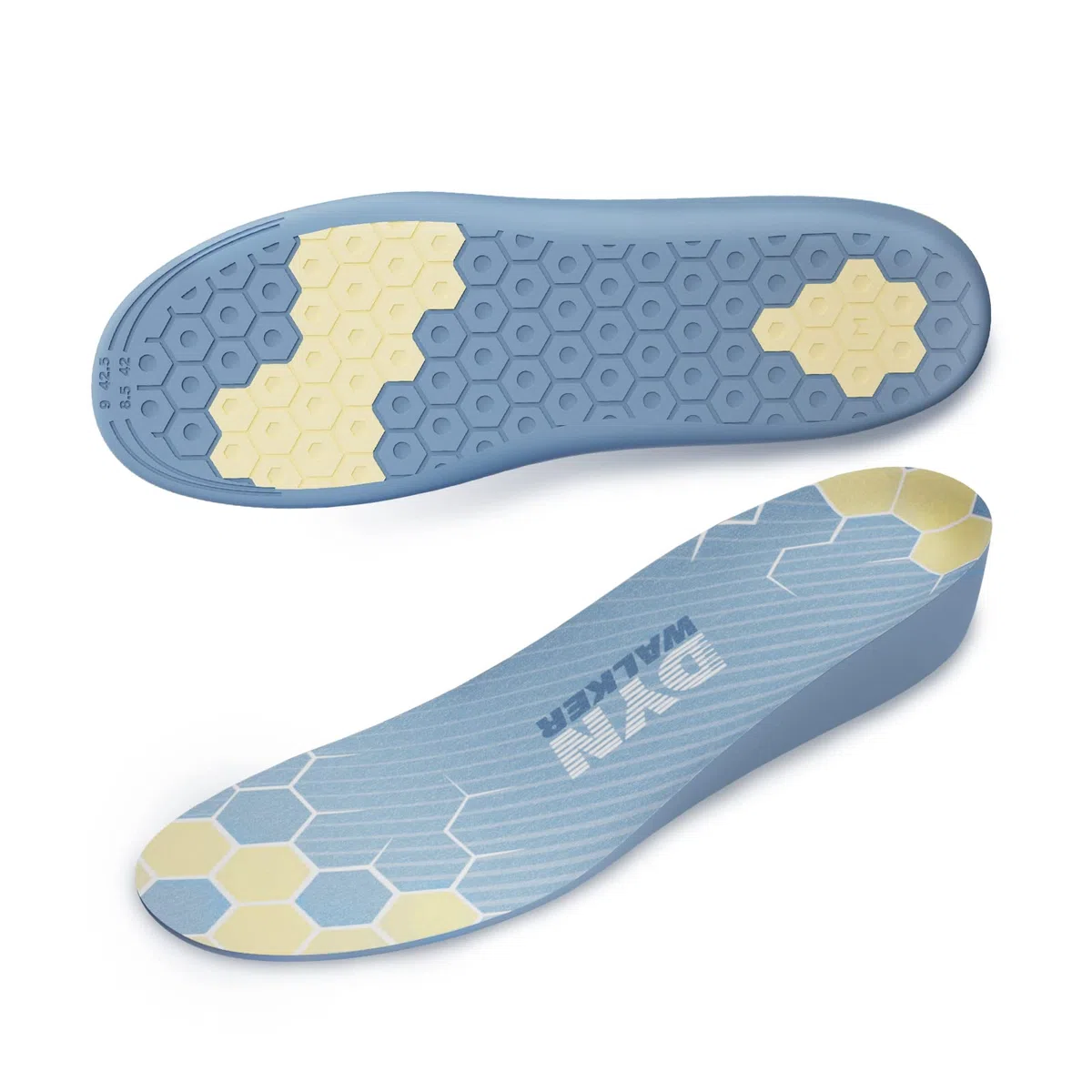DynWalker Plantillas de Altura para Hombre y Mujer (+2,5 cm), Plantillas de Gel para Aumentar la Altura, Recortables de Forma Flexible, Resistentes a la Presión, Opción Perfecta para Citas, L