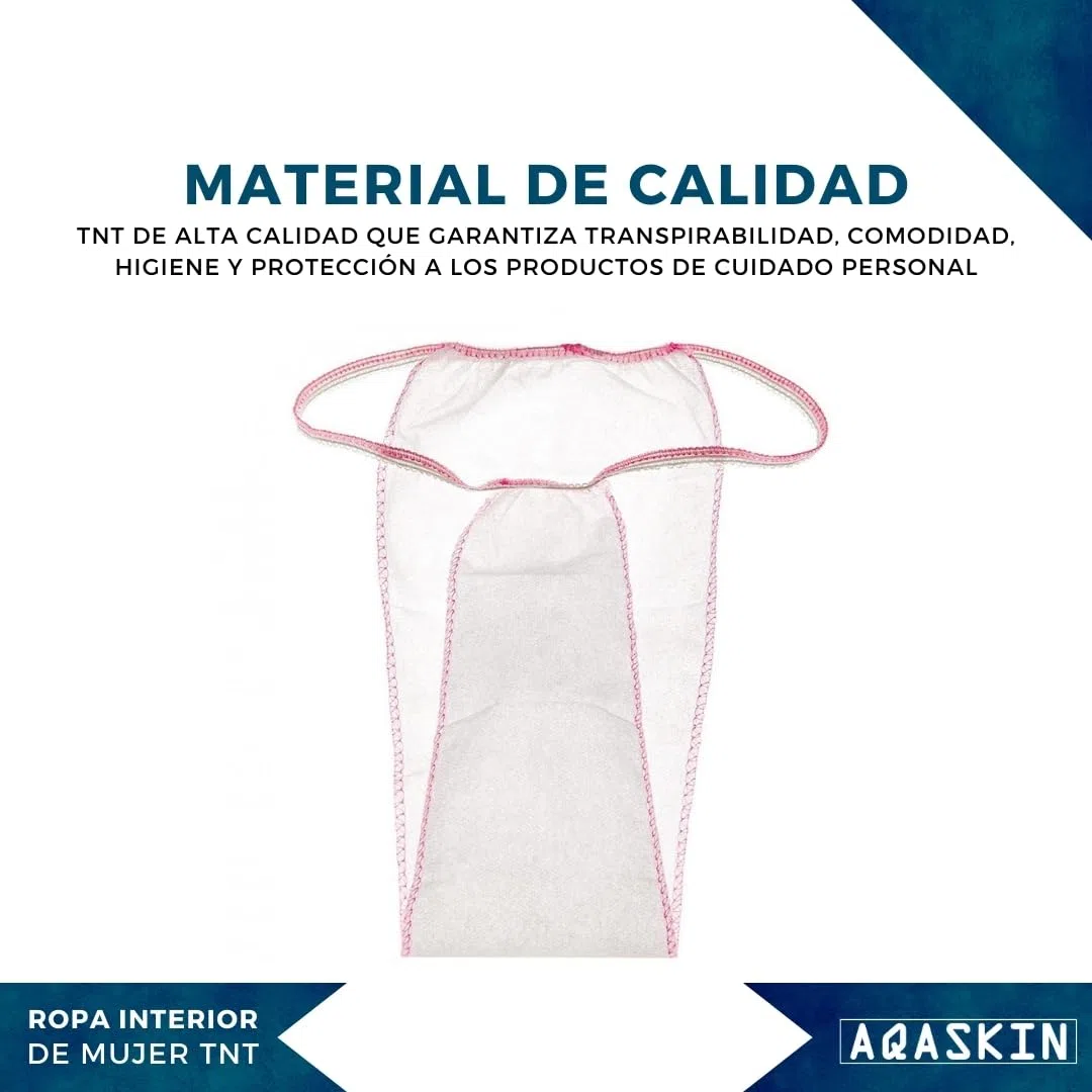 Tanga Desechable Estética Mujer en TNT, Descuentos por Cantidades, Masajes, SPA, Tanga Desechable, Cantidades Disponibles: 1-2 - 4-10 Paquetes de 100uds.