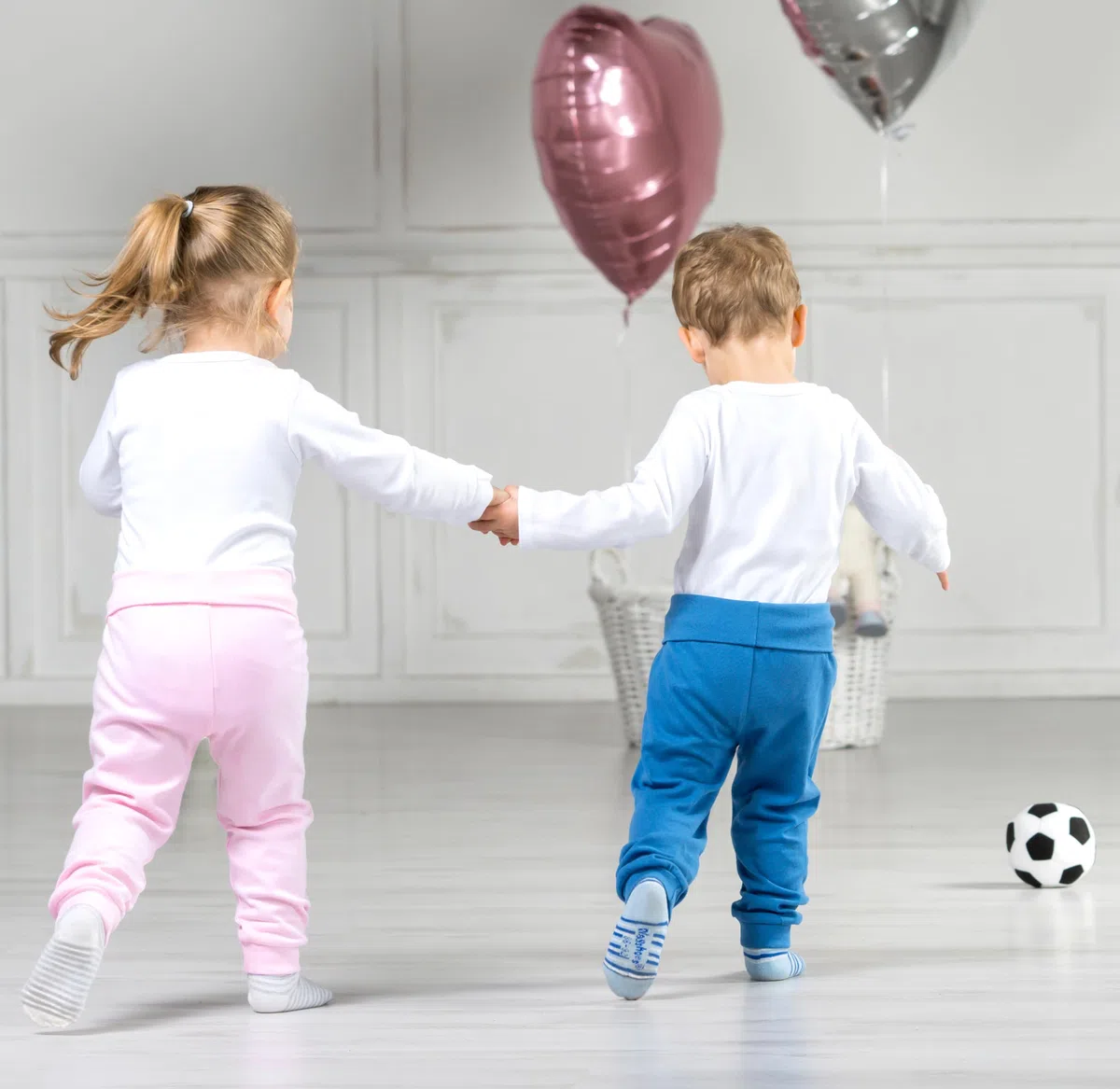 Playshoes Pantalones Deportivos para niñas pequeñas, Color Rosa, 0-3 Meses (Paquete de 2), Rosa, 0-3 Meses