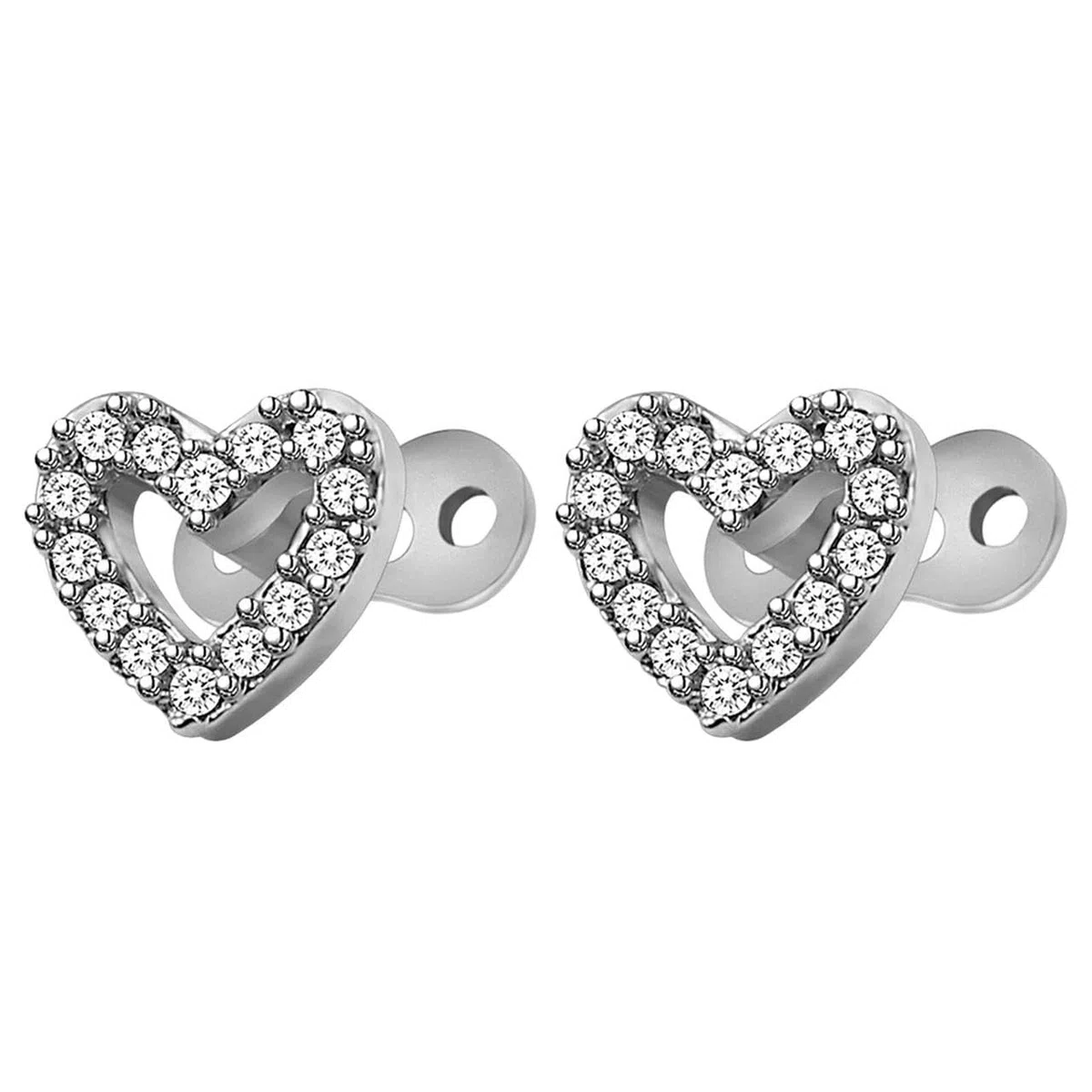 misppro Ancla dérmica de acero titanio con forma de corazón, base superior hipoalergénica 316L, rosca interna para perforación microdérmica, joyas corporales para mujeres