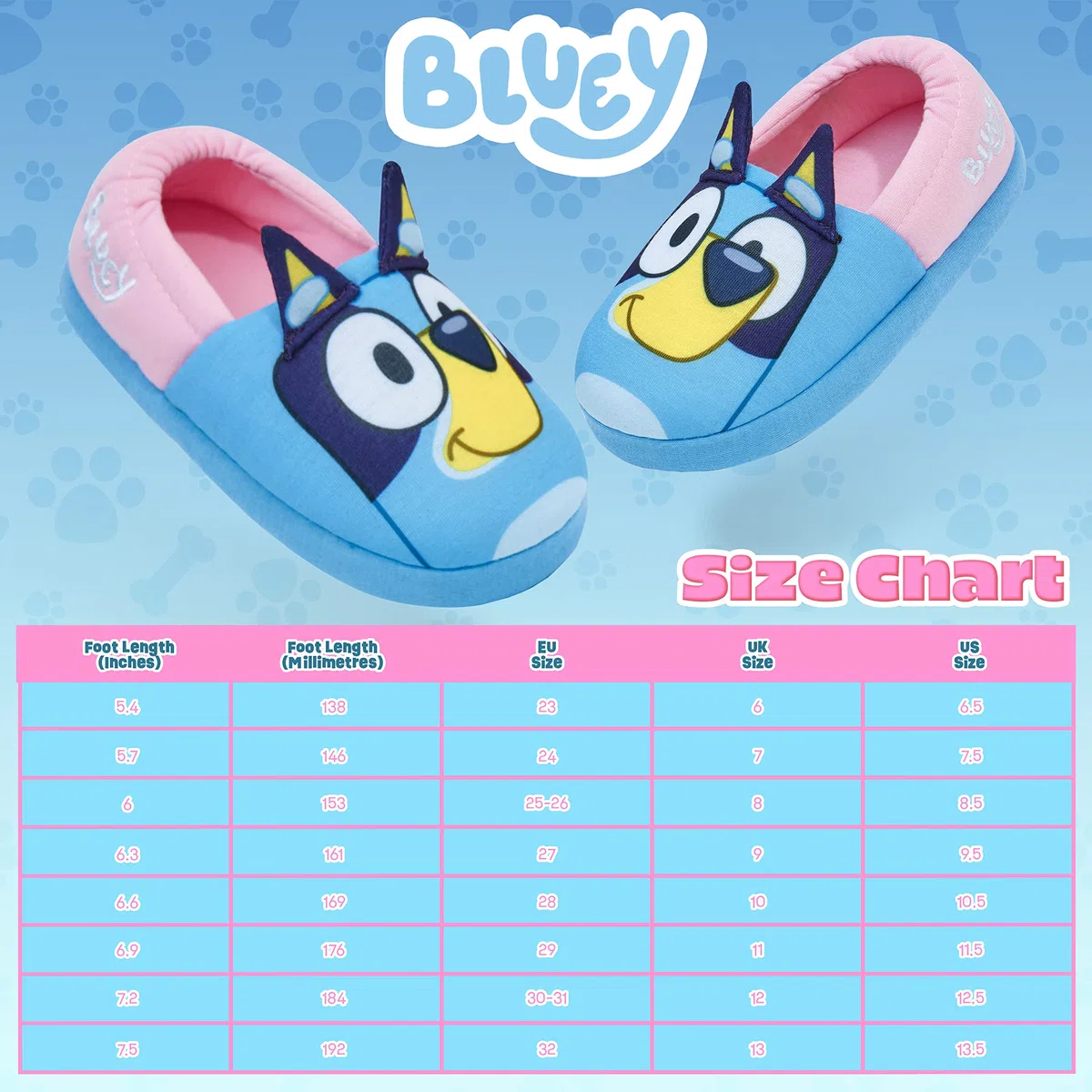 Bluey Zapatillas Casa Niña Antideslizantes, Pantuflas Niña Invierno Suave