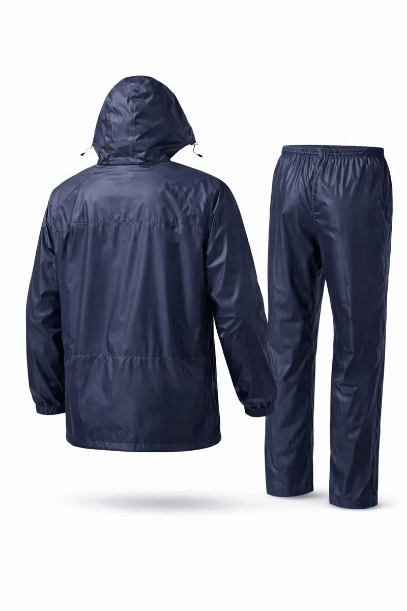 Traje Lluvia Impermeable Hombre Chaqueta Capucha Pantalon Conjunto Antilluvia Moto Trabajo Pesca Senderismo Ciclismo Exterior Resistente Agua Ligero Transpirable Ajuste Comodo Proteccion Serie 105
