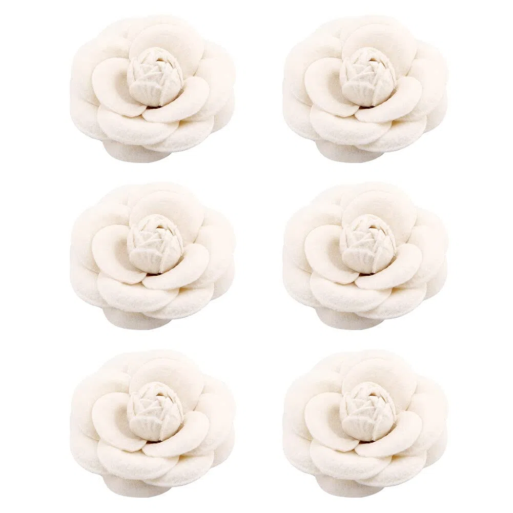 Broche de flores, 6 unidades, pinzas de flores para mujer, pinzas de flores de camelia, horquillas para el pelo, para niñas, mujeres, fiestas, playa, bodas