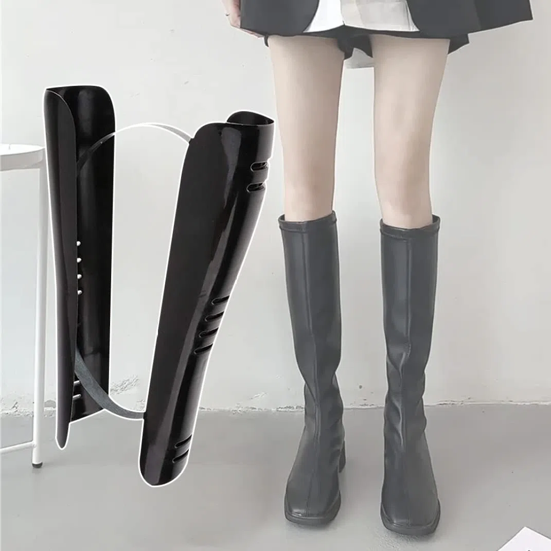Ensanchador De Botas Ensanchador De Pantorrillas Moldeador De Botas Hormas De Plástico para Zapatos Soporte para Botas Altas hasta La Rodilla Herramienta para Moldear Botas Negro