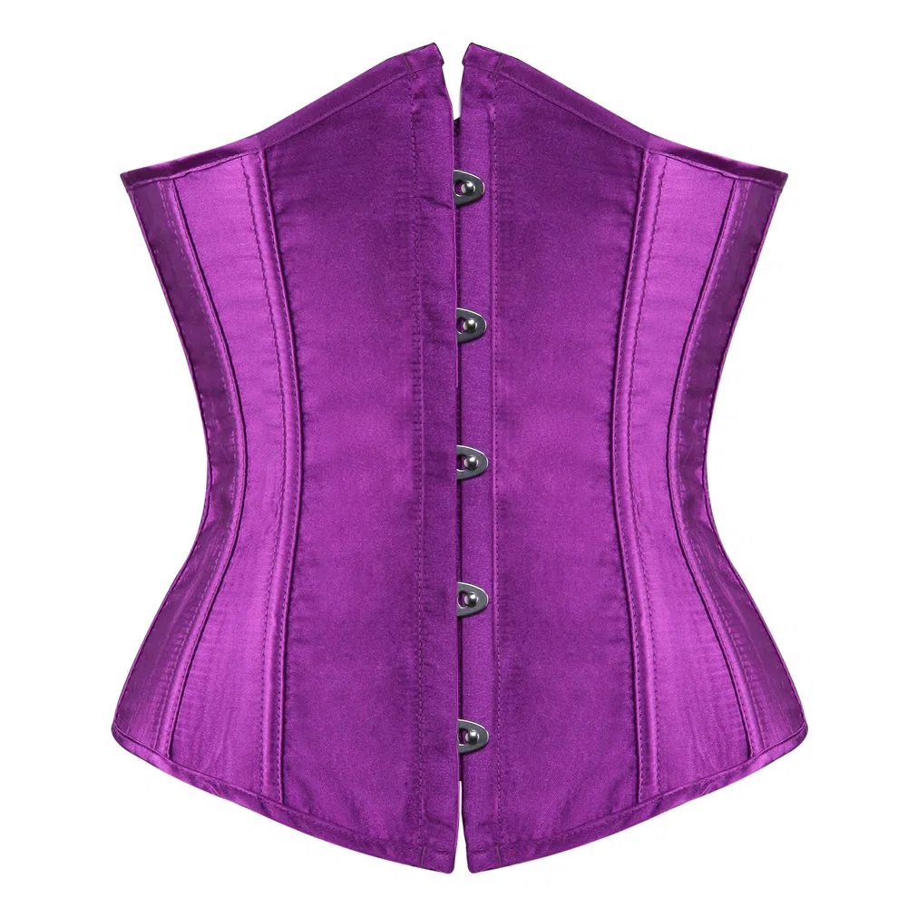 Grebrafan Satén Corset Bajo Pecho Clasico Corsé Underbust Gótico Talla Grande