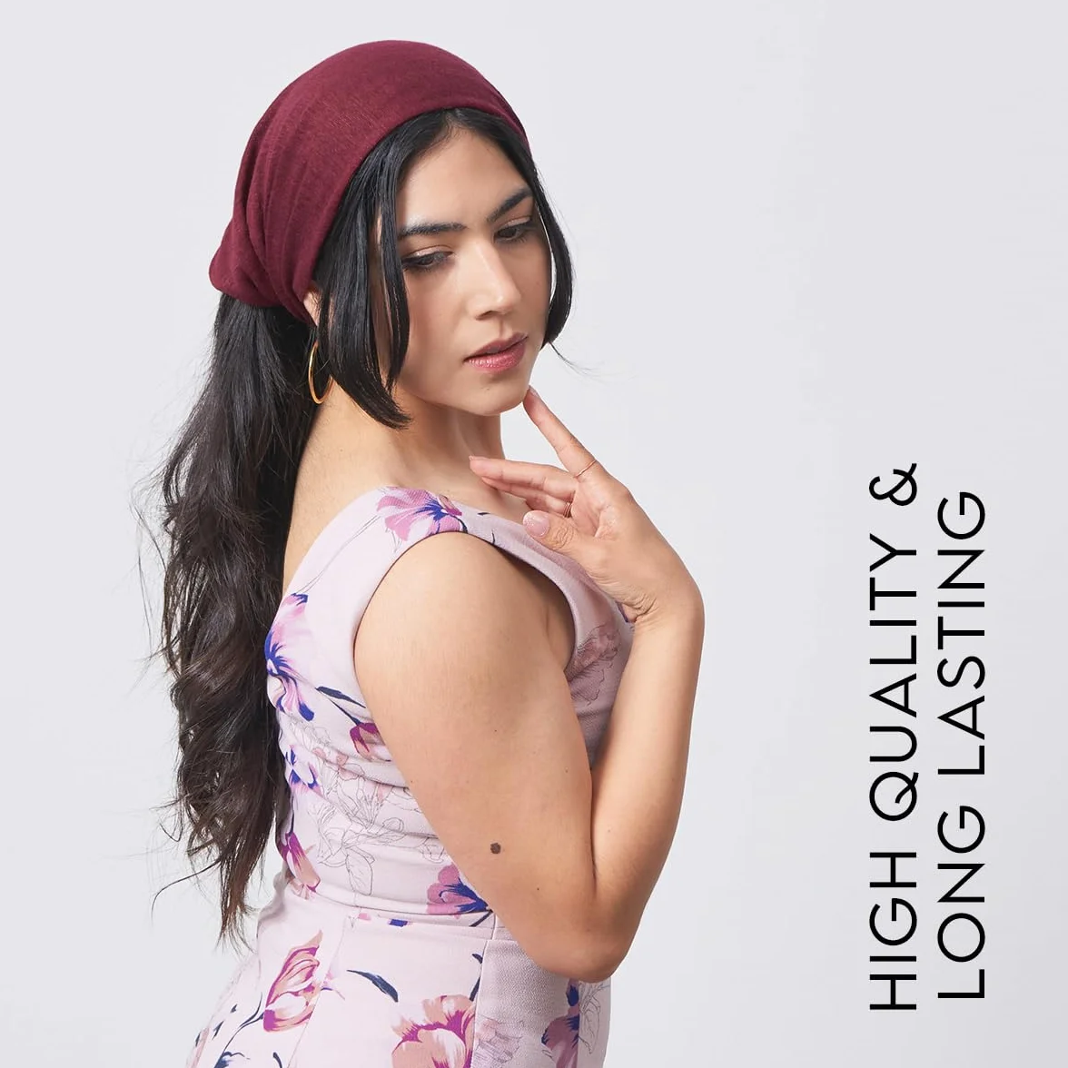 CHARM Lino Cabeza Banda Bandana Natural Elástico Hairband Deportes Moda Envolver Marino