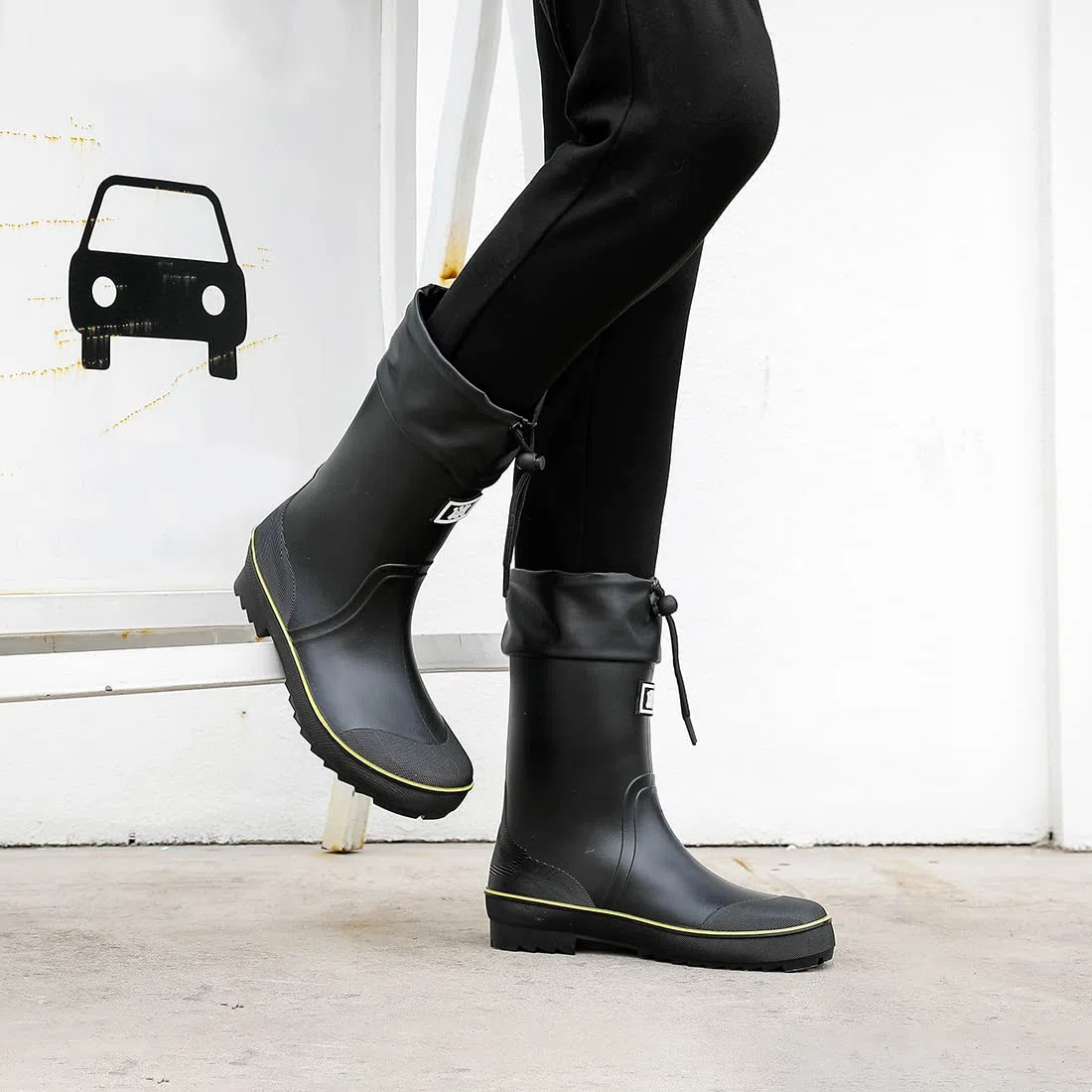 Botas de Seguridad Para Hombre, Adulto al Aire Libre Botas de Agua, Muy Cómodas y Antideslizante Calzado Impermeable