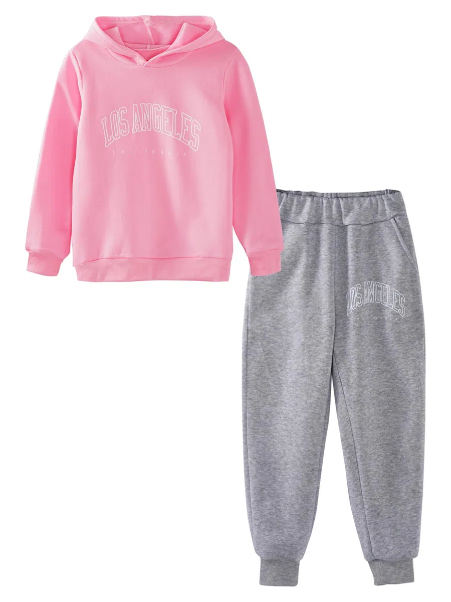 Conjunto de Dos Piezas Unisex Niño Niñas Invierno Otoño Hoodie Sudadera Sweatshirt y Pantalones de chándal Running Jogger Correr Pants