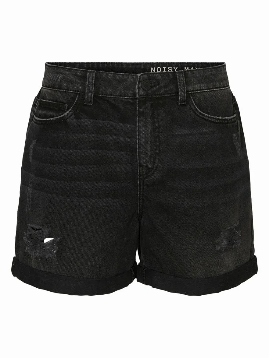 NOISY MAY Smiley Destroy Mujer Pantalones Cortos Negro