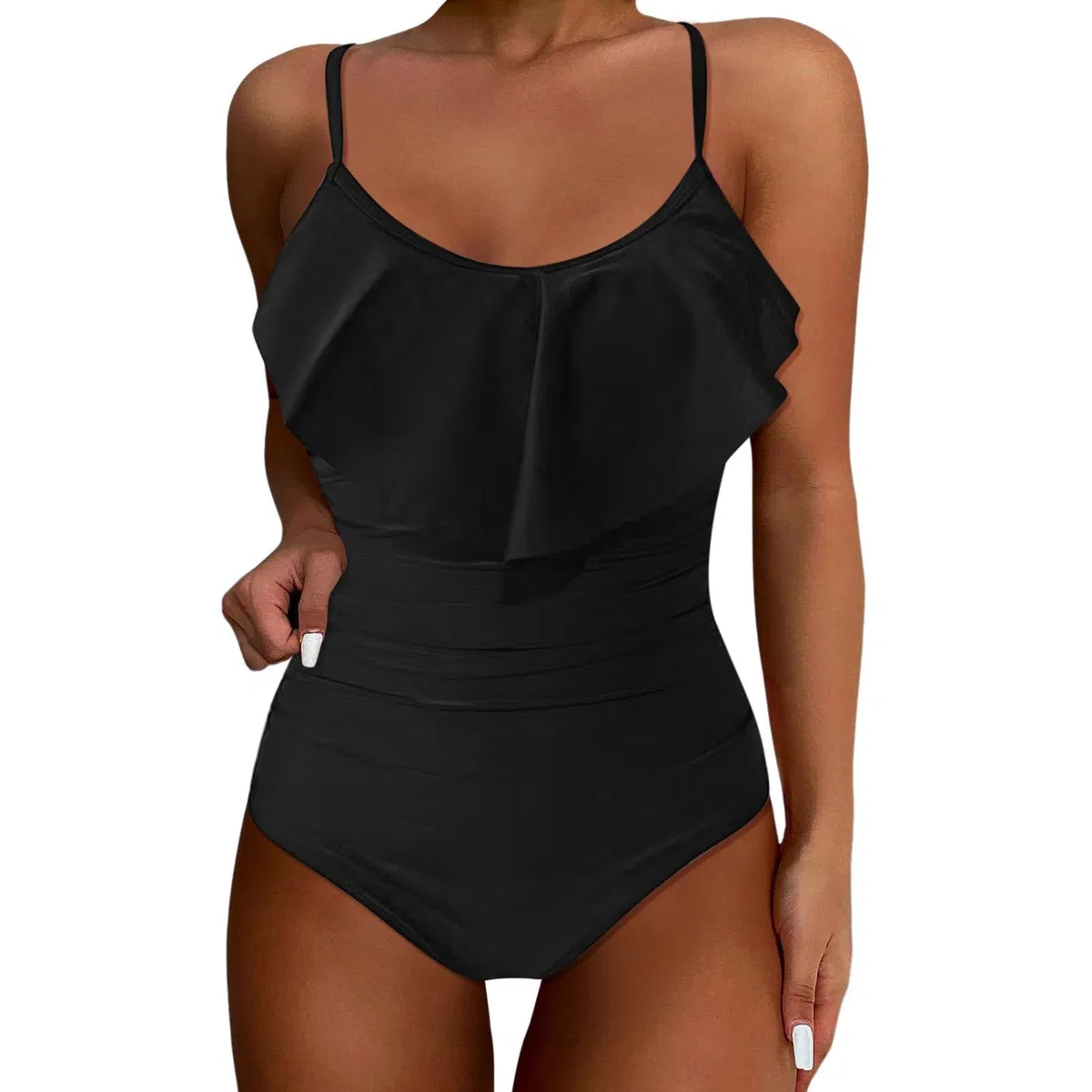 Traje De Baño Mujer De Una Pieza Premium Control del Vientre Modern Swimwear De Una Pieza Ahueca Bañador Fiestas Junto Piscina