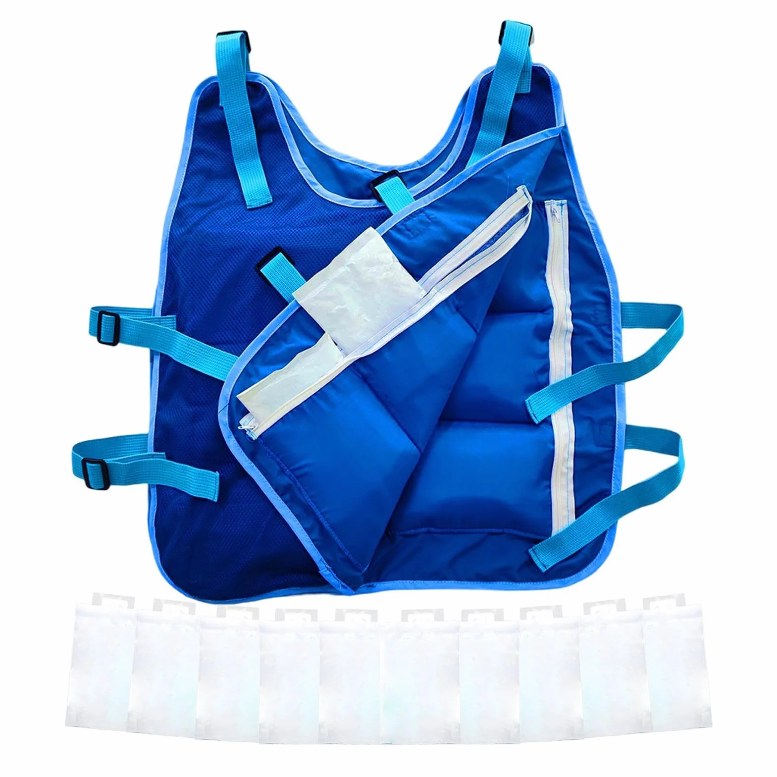 Chaleco refrescante de Verano - Chaqueta de Hielo para el Verano,Ropa de enfriamiento de Hielo Transpirable con protección contra Altas temperaturas para Deportes al Aire Libre