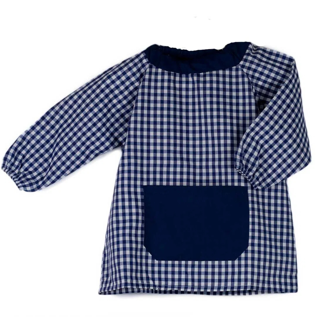 PONCHO - Babi poncho sin botones guardería. Bata escolar cómoda de vestir perfecta para comedores y colegios. bebé-niños color: MARINO talla: 0