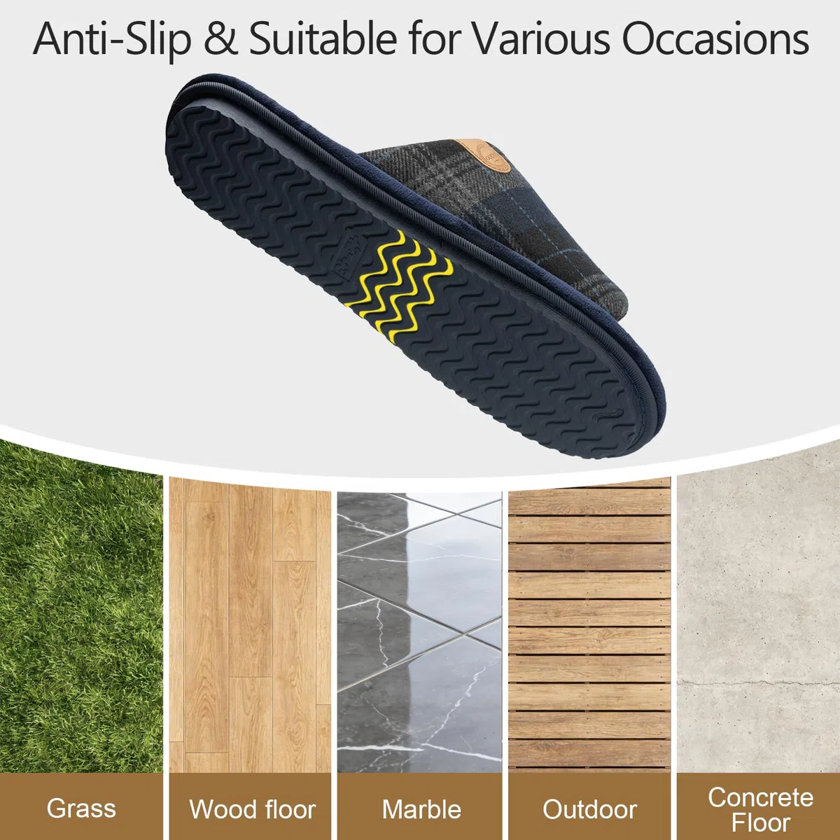 GOEWY zapatillas para hombre con espuma de memoria – dedos abiertos, respiratorio y antideslizante – Ideal para interiores y exteriores
