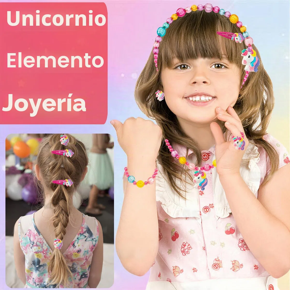 Juego de 10 bolsos de unicornio para niñas, bolso de mano de unicornio, juego de joyas para cumpleaños, Pascua, carnaval, regalo para niñas 2, 3, 4, 5, 6, 7 años