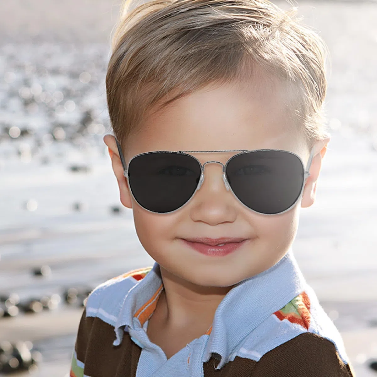 3 lentes de sol para niños, protección UV, lentes de sol piloto para niñas y niños, marco ligero, estilo piloto clásico, lentes de sol para Halloween, cosplay, deportes, correr, ciclismo