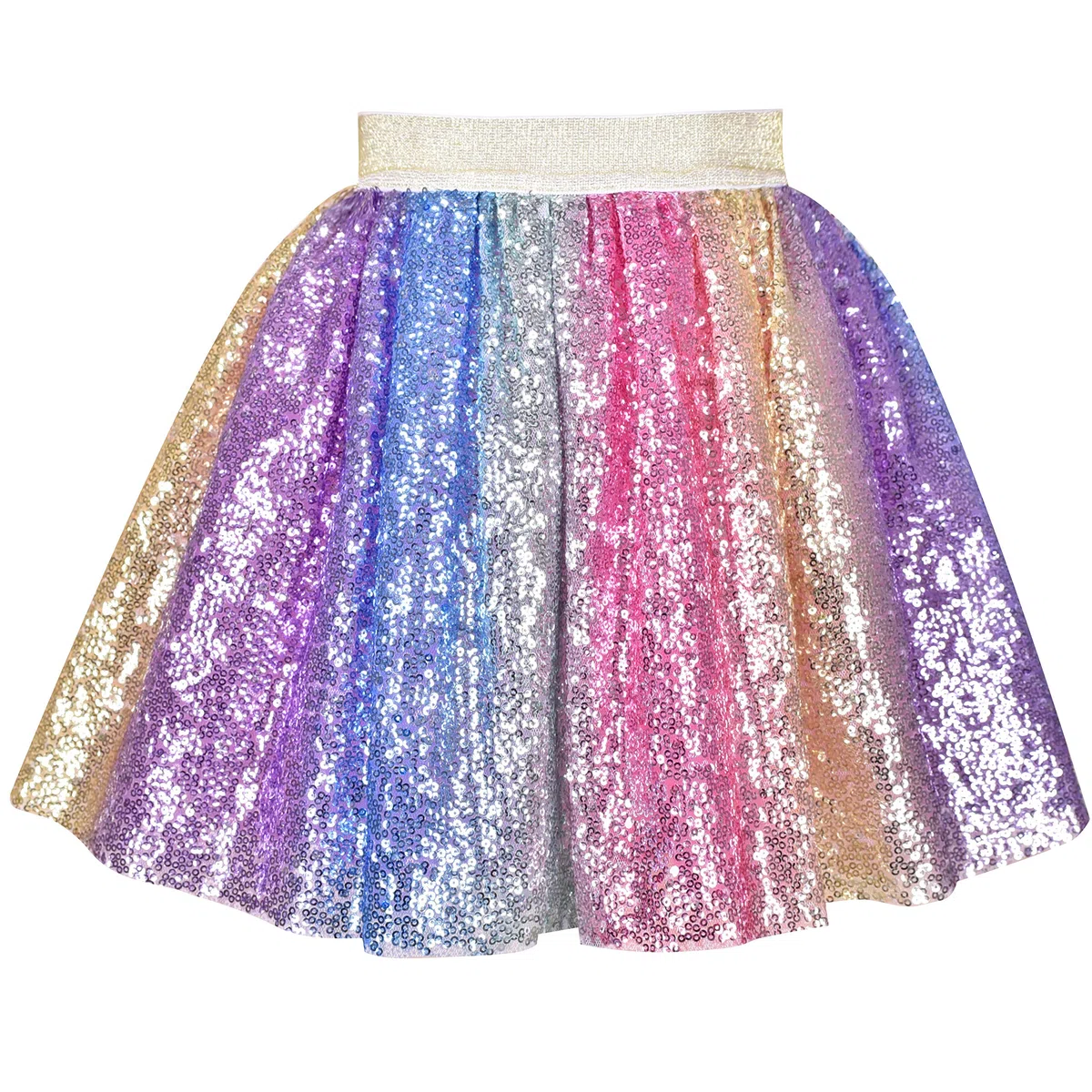 Sunny Fashion Chicas Falda Azul Corazón Lentejuelas Espumoso Tutu Bailando 2-12 años