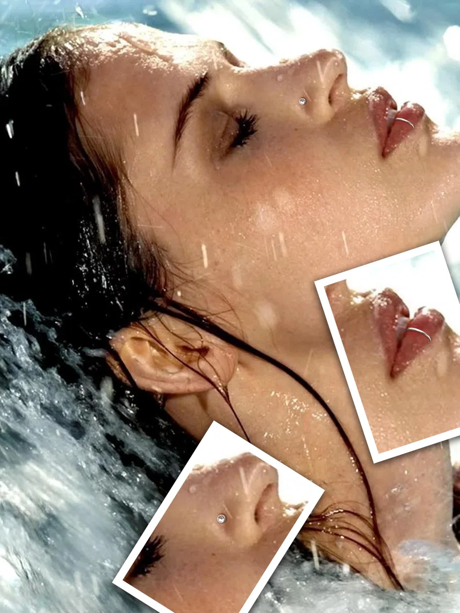 Diamday 32 Piezas Piercing Nariz Mujer Hombre Acero Quirúrgico Hipoalergénico Clavo Nasal Transparente de Acrílico Forma L Recta y Espiral Piercing Nostril Hélice Trago Joyería Corporal 18G 20G
