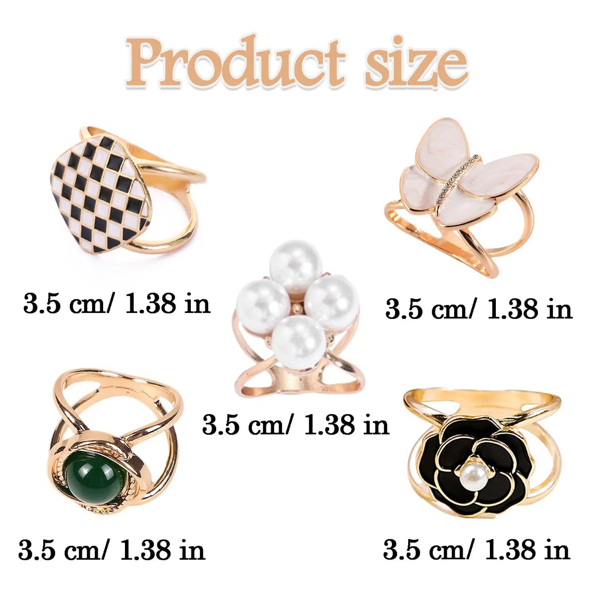 8 Piezas Bufandas Hebilla, Hebilla De Chal De Bufanda, Anillo De, Bufanda De Moda, Anillos de Bufanda, Clip de Bufanda para Mujer