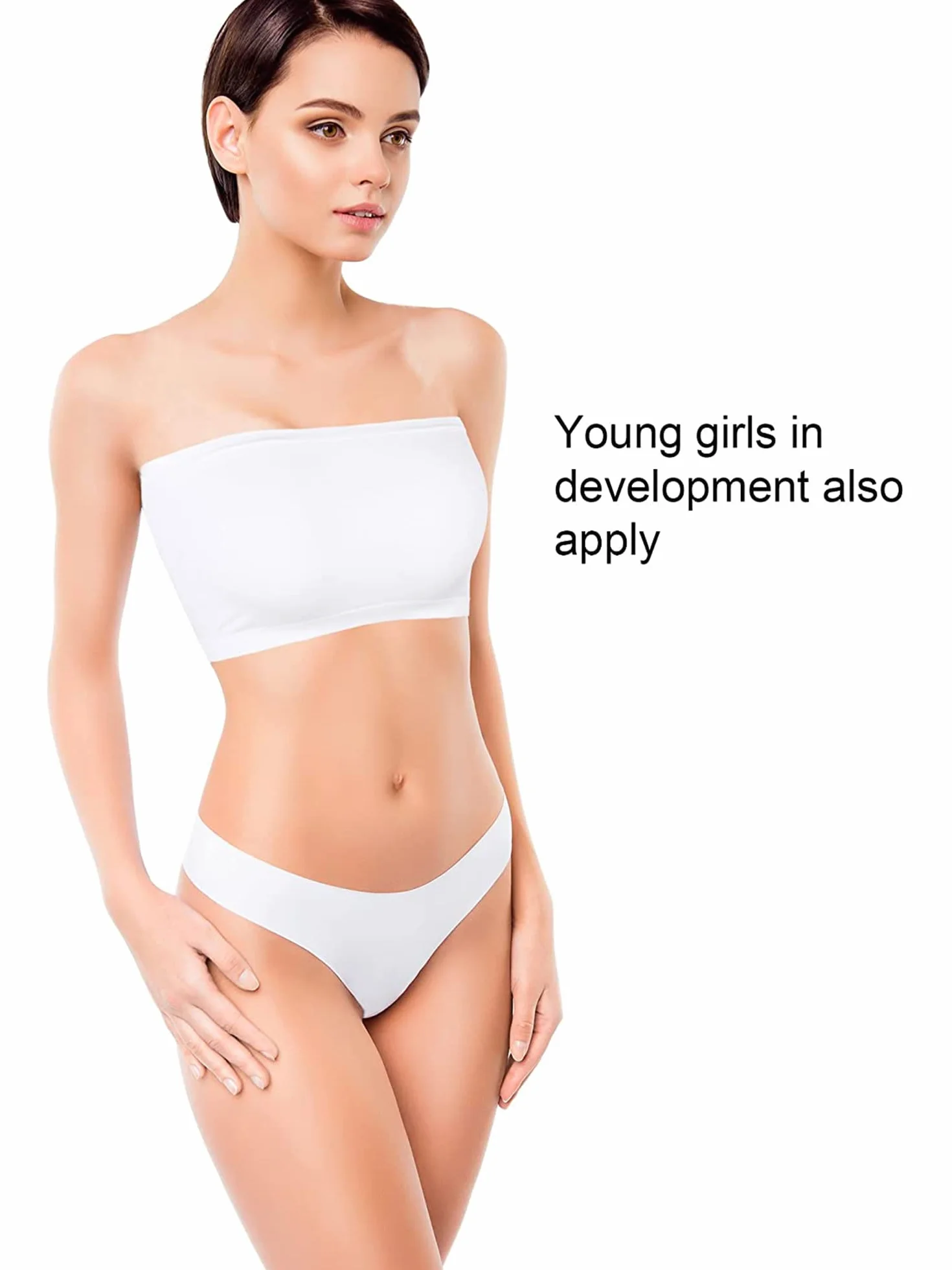 Geyoga 3 Sujetadores Elásticos sin Tirantes Tubo de Sujetador Bandeau Tops de Tubo sin Costuras sin Relleno para Mujer