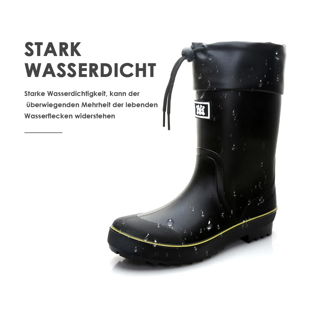 Botas de Seguridad Para Hombre, Adulto al Aire Libre Botas de Agua, Muy Cómodas y Antideslizante Calzado Impermeable