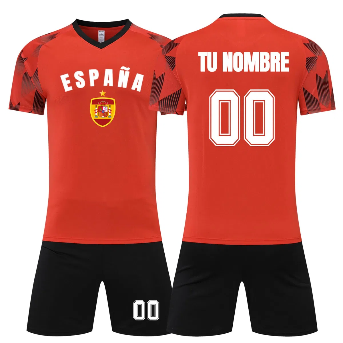 Camiseta de Fútbol España Niño, Camiseta Futbol Personalizada con tu Nombre Número, Equipaciones de Futbol Infantil/Adulto 2024