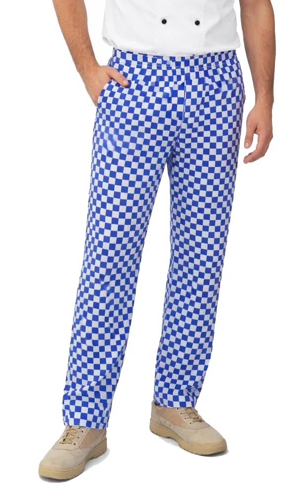 IBEX Pantalones de chef para hombre y mujer, pantalones de chef unisex con cordón, pantalones de cocina profesionales ligeros de polialgodón (XS - 5XL)