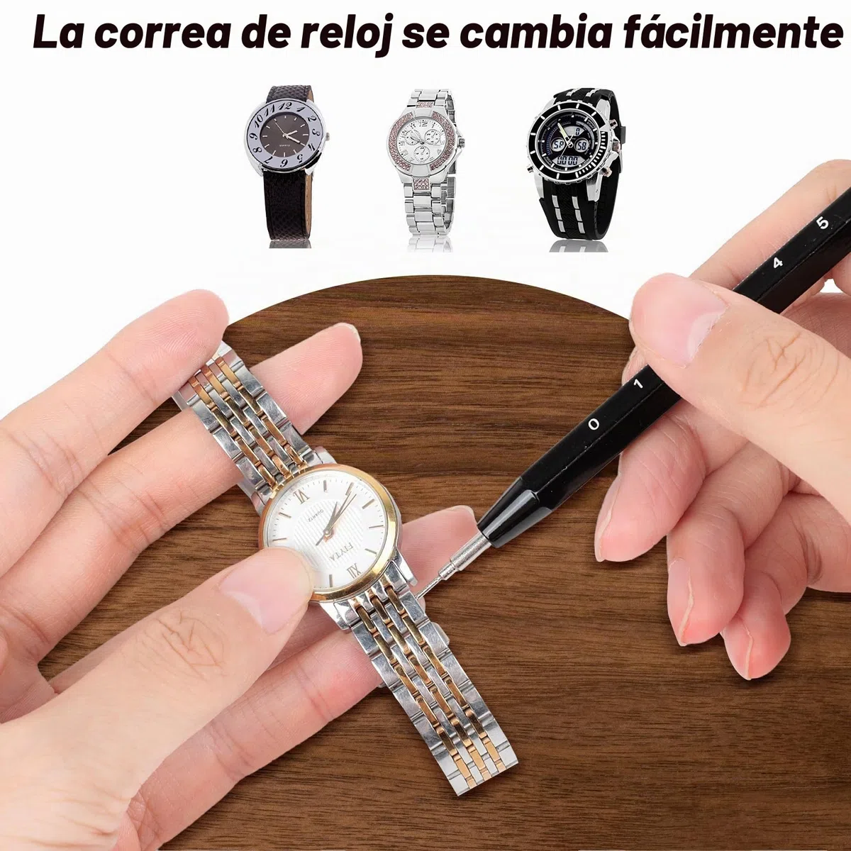 AiQInu Juego de Herramientas de relojería Watch Repair kit01