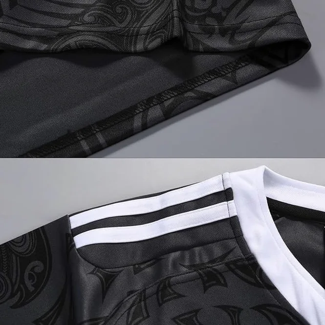 Camiseta de Rugby, Camiseta de Rugby maorí de Nueva Zelanda del 100 Aniversario, Camiseta de fútbol(XL)