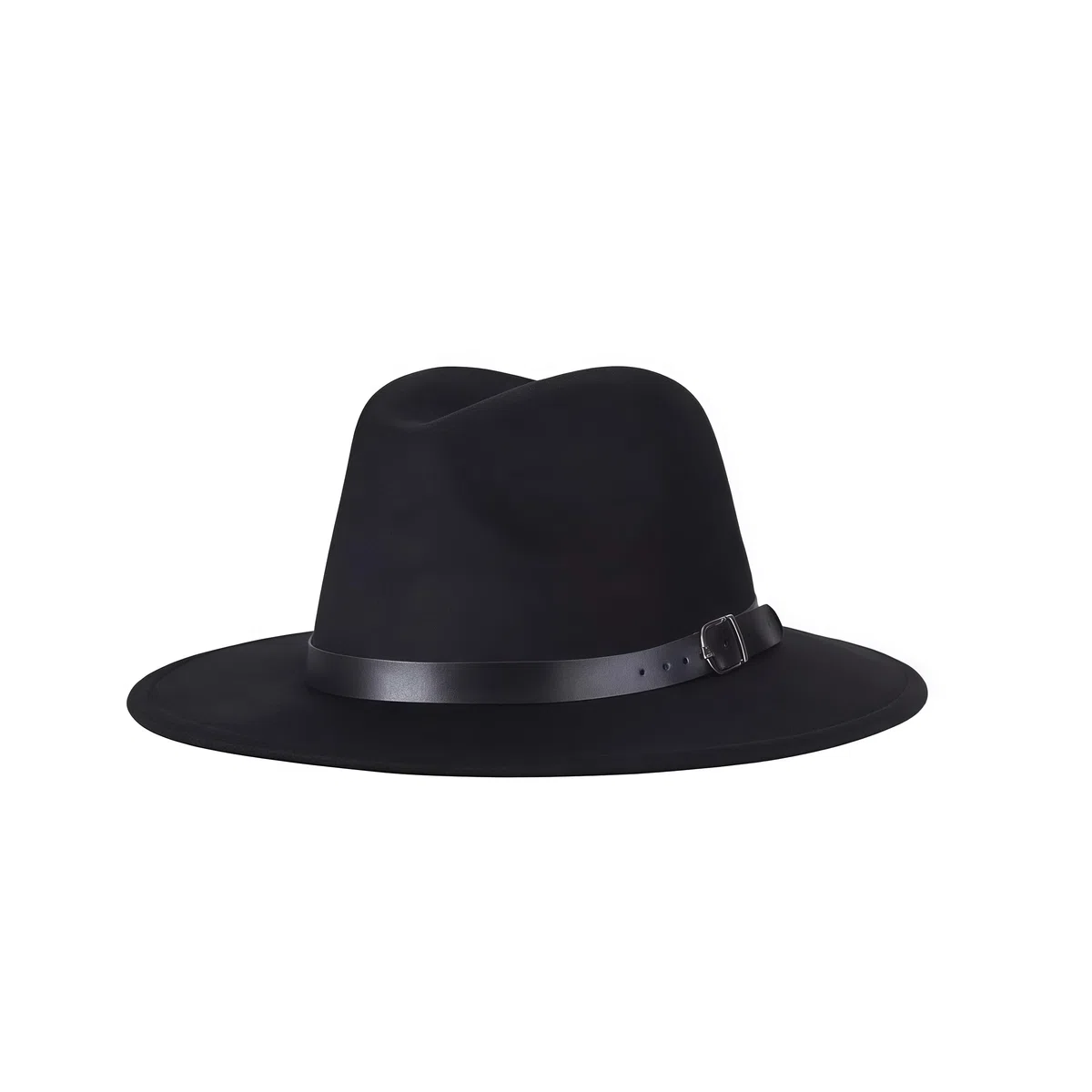 QUUPY Sombrero de mujer retro de ala ancha Floppy Panamá Fedora Casual Elegante Cálido Jazz Gorra de Invierno (Negro)