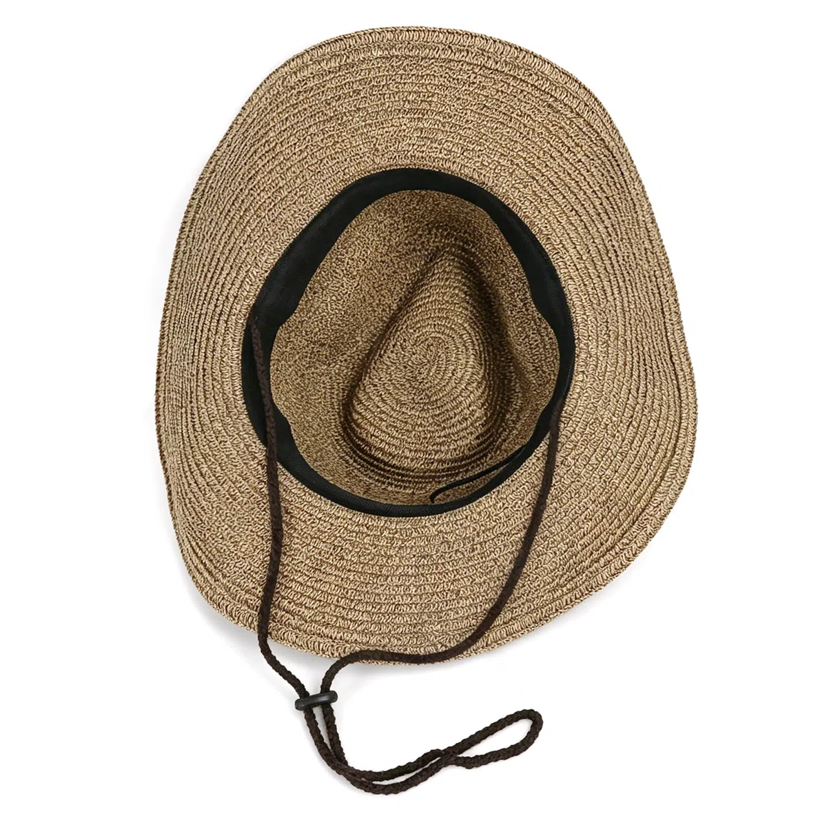 JIAHG Sombrero de vaquero, unisex, sombrero de paja para hombre, sombrero de sol de verano, sombrero de paja, café