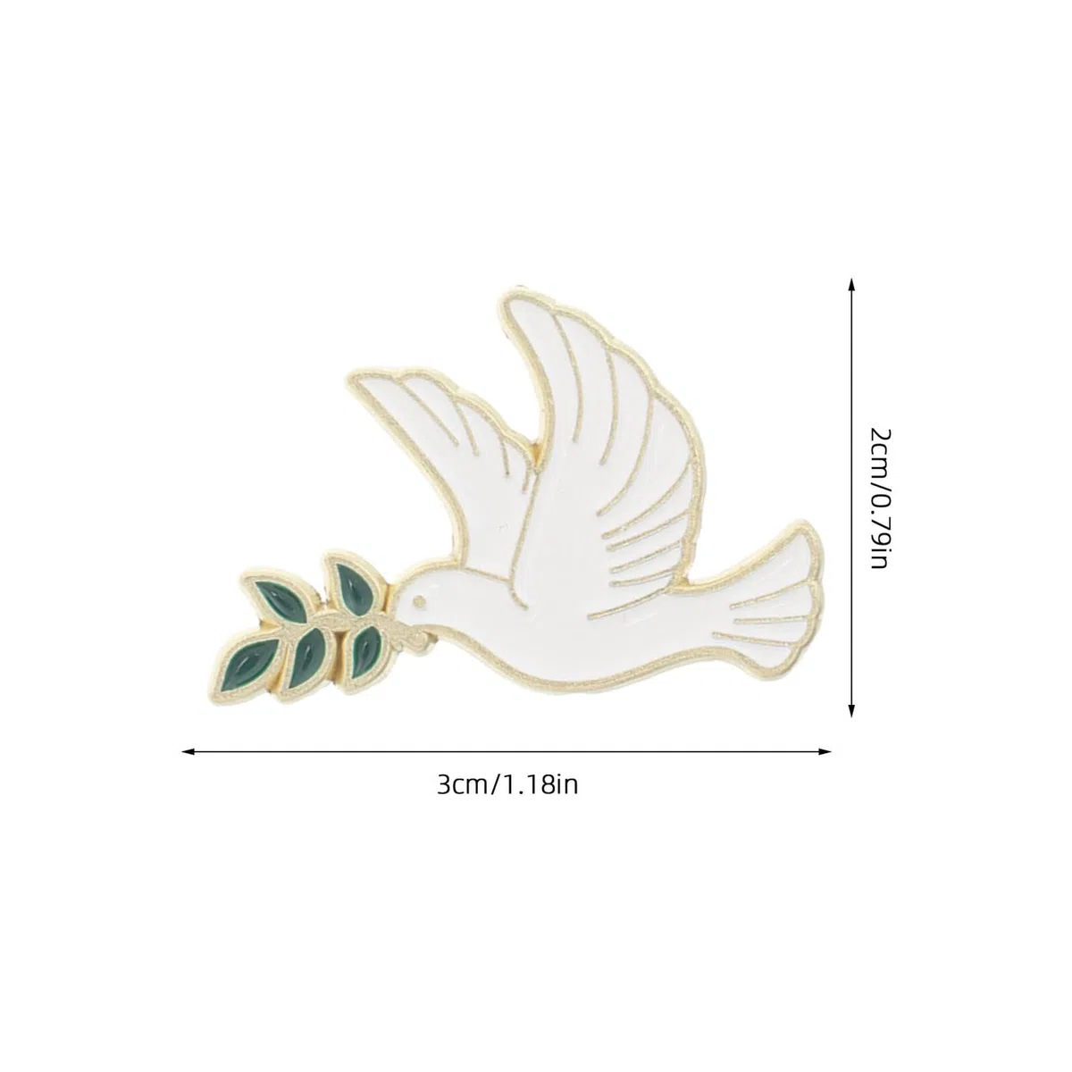 ORFOFE Pin de Paloma Paz con Rama de Olivo Esmaltado, 12 Piezas, Accesorio Ligero para Ropa y Trajes, Símbolo de Paz para Mujer y Hombre, Adorno Decorativo para Fiestas y Uso
