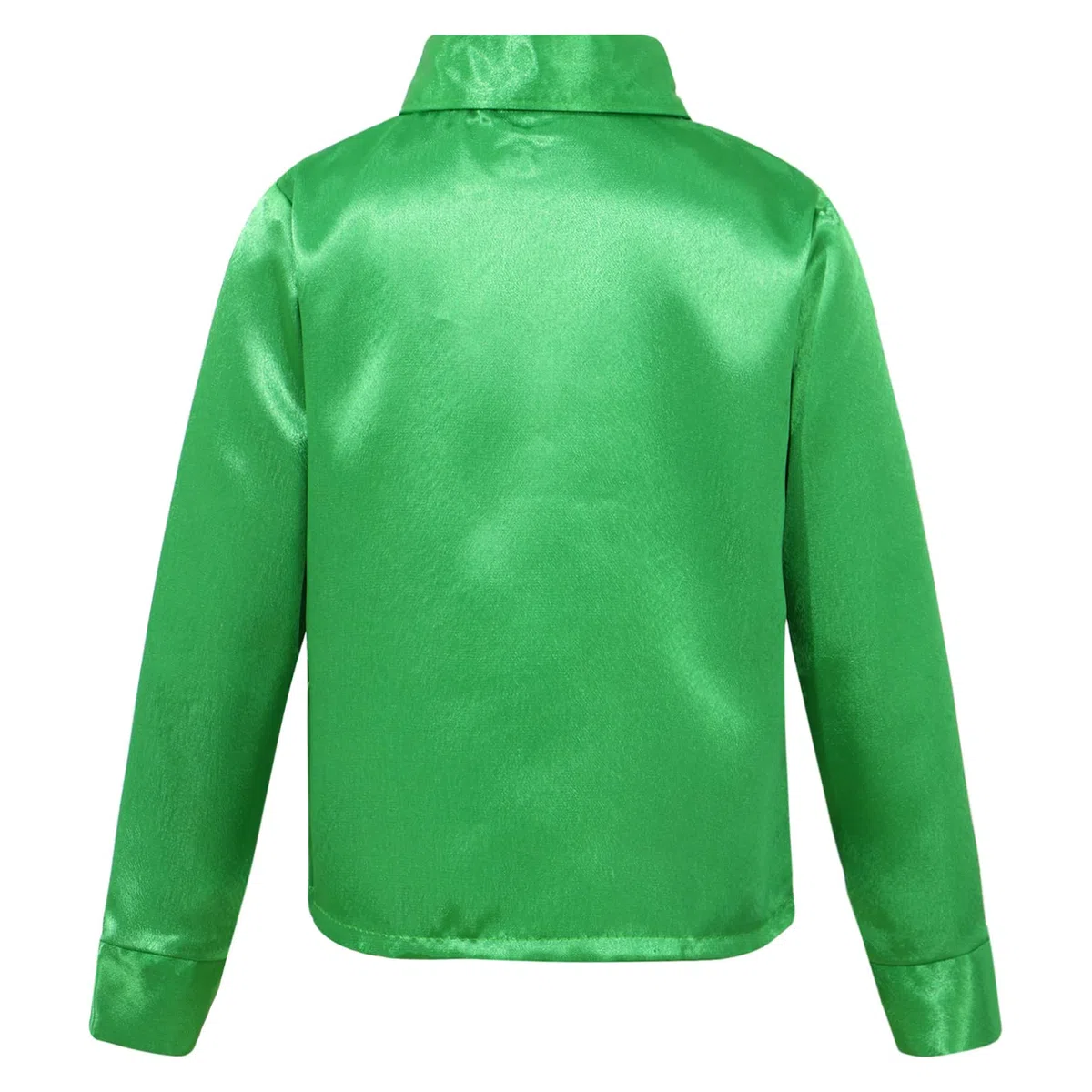 iiniim Camisa de Manga Larga Niño Niña Camisa Lentejuelas Traje Hip Hop Top Blusa Brillo para Coro Ropa de Danza Jazz Baile Actuación Música Fiesta Navidad Carnaval