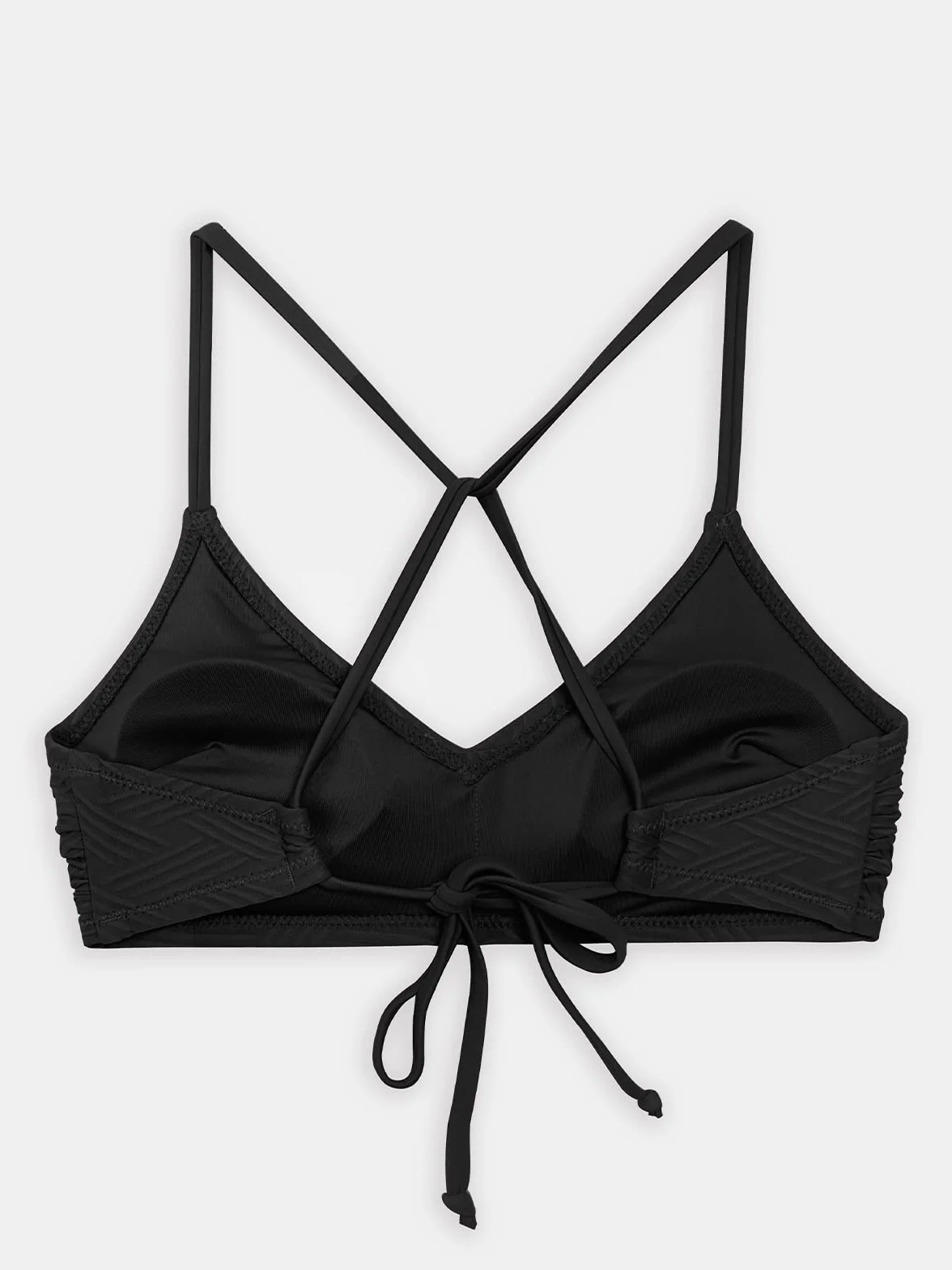 CUPSHE mujer Top de bikini traje de baño azul con lazo en la espalda