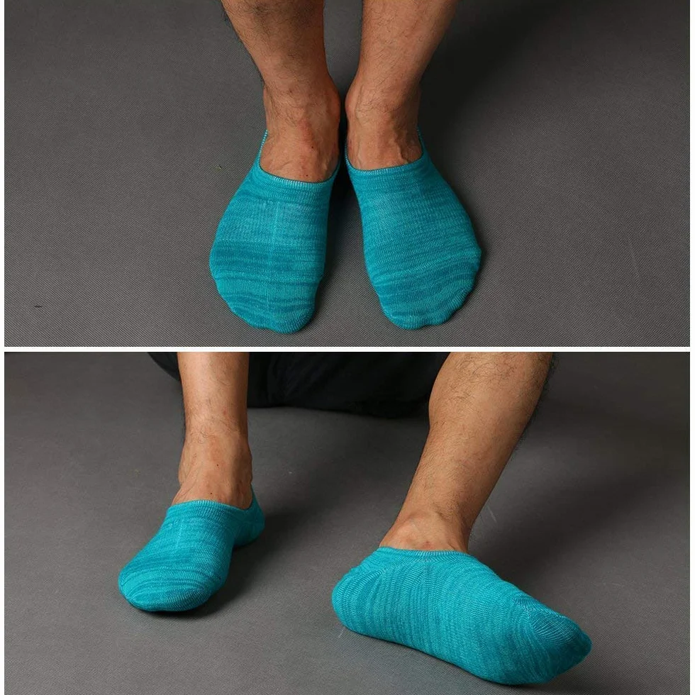 Calcetines de hombre antideslizantes de algodón de corte bajo