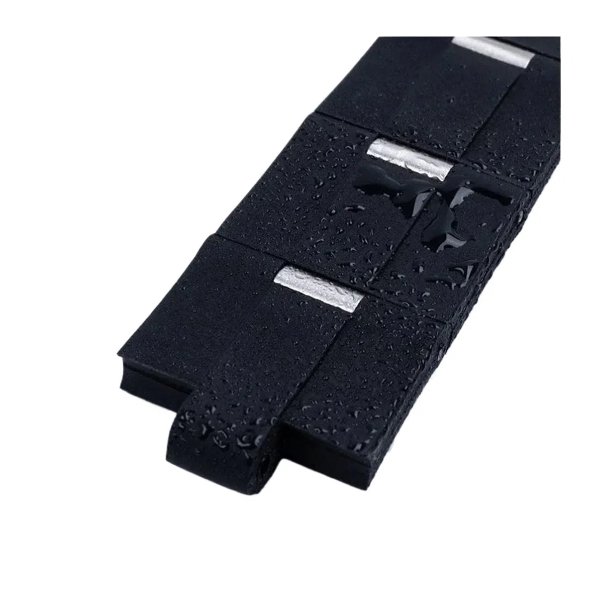 Correa de reloj goma compatible con Bulgari, correa silicona convexa 22 x 8 mm y 24, negra for mujer