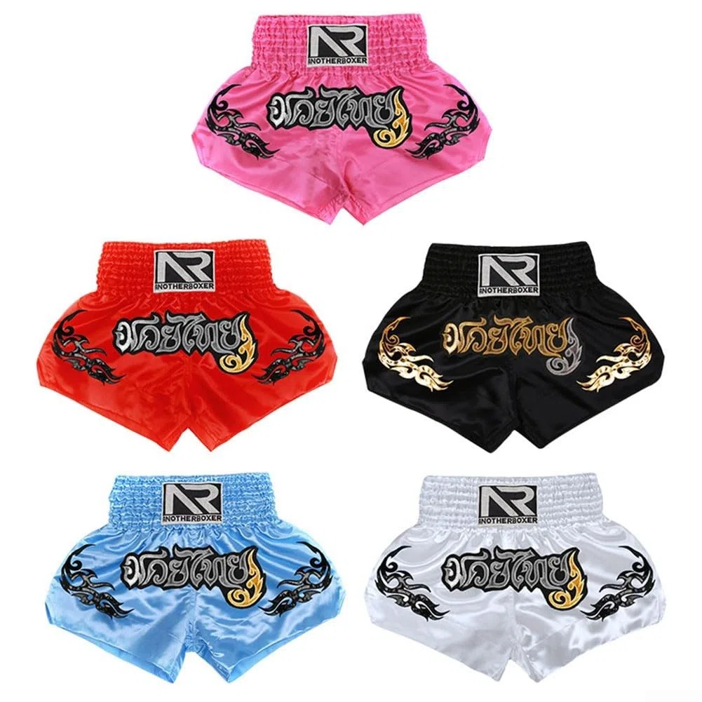 YJDOORPLAY Pantalones cortos de entrenamiento unisex para boxeo, artes marciales mixtas, Muay Thai, Kickboxing, sparring, pantalones cortos transpirables