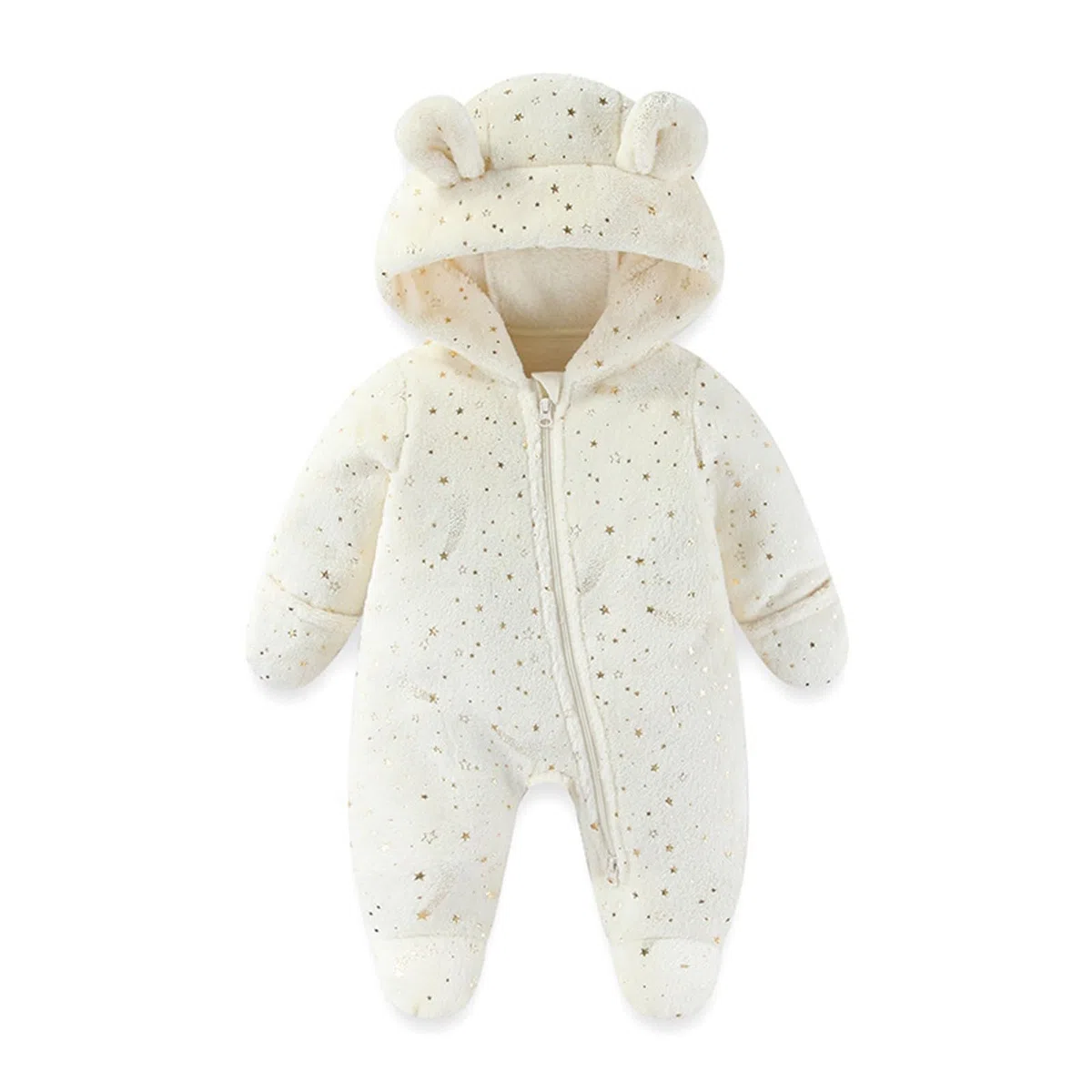 Generisch Mono térmico de invierno para bebé, con capucha, con capucha, cálido traje de nieve para exterior, acolchado