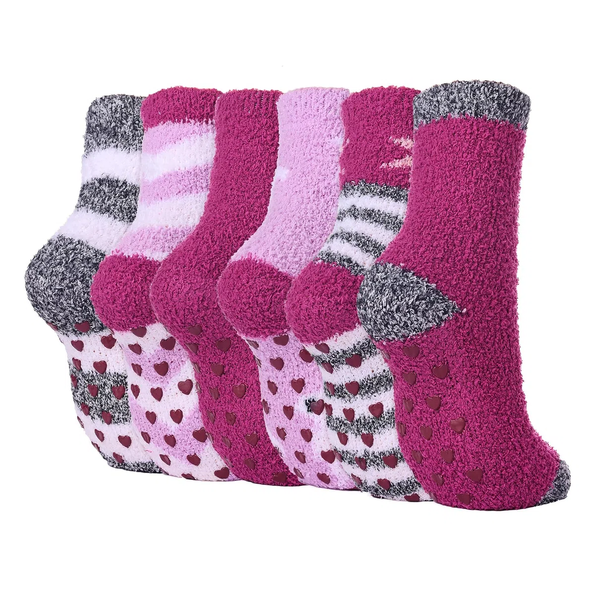 Calcetines Antideslizantes Mujer Invierno Calentitos 6 Pares Calcetines Termicos Polar para Casa Dormir, Súper Suaves Lindo Calcetines
