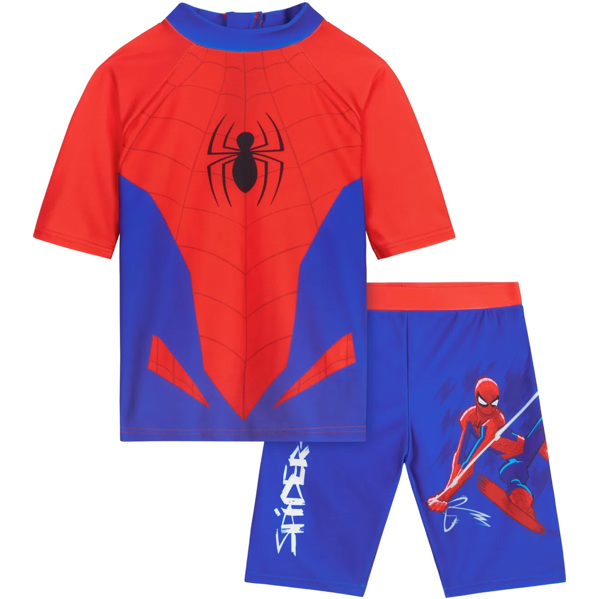 Spiderman | Hot Wheels | Minions Conjunto Niño 2 Piezas Bañador Boxer y Camiseta Rashguard, Ropa Niño Piscina Vacaciones
