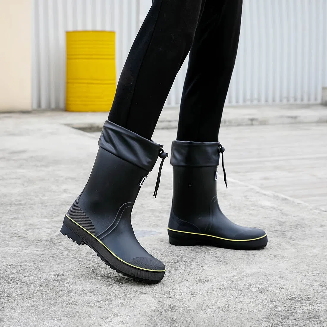 Botas de Seguridad Para Hombre, Adulto al Aire Libre Botas de Agua, Muy Cómodas y Antideslizante Calzado Impermeable