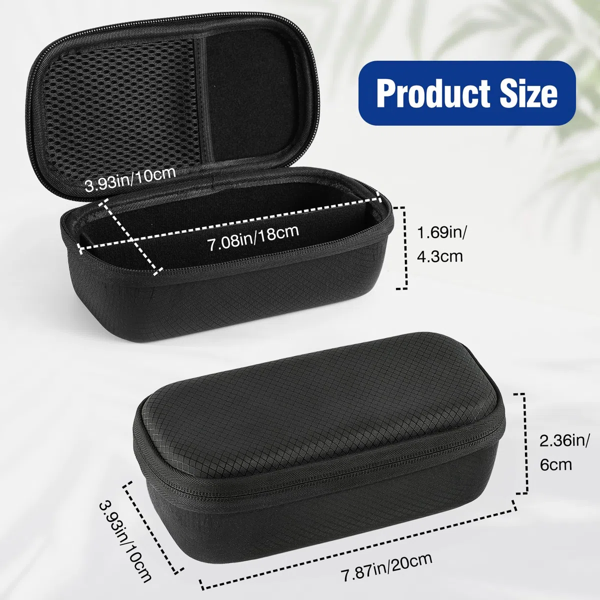MoKo Estuche Doble para Gafas con Separador Ajustable, Carcasa Rígida, Cierre de Bloqueo y Bolsillo de Malla. Organizador Portátil para Gafas de Lectura y Sol, Negro