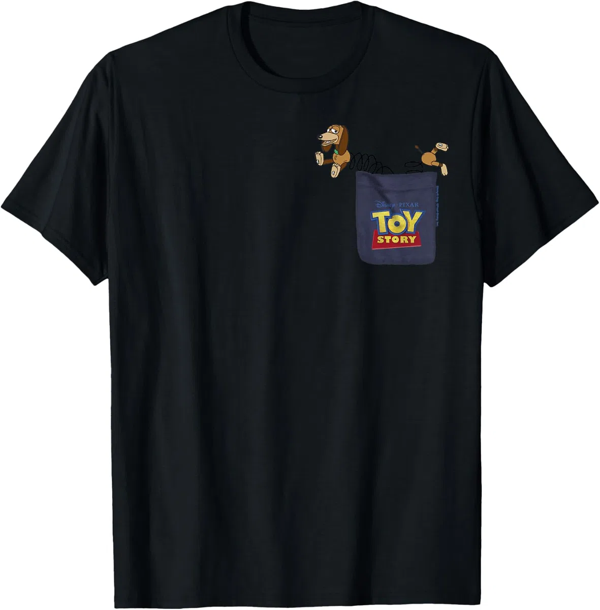 Disney Pixar Toy Story Slinky Dog - Camiseta gráfica con bolsillo Camiseta