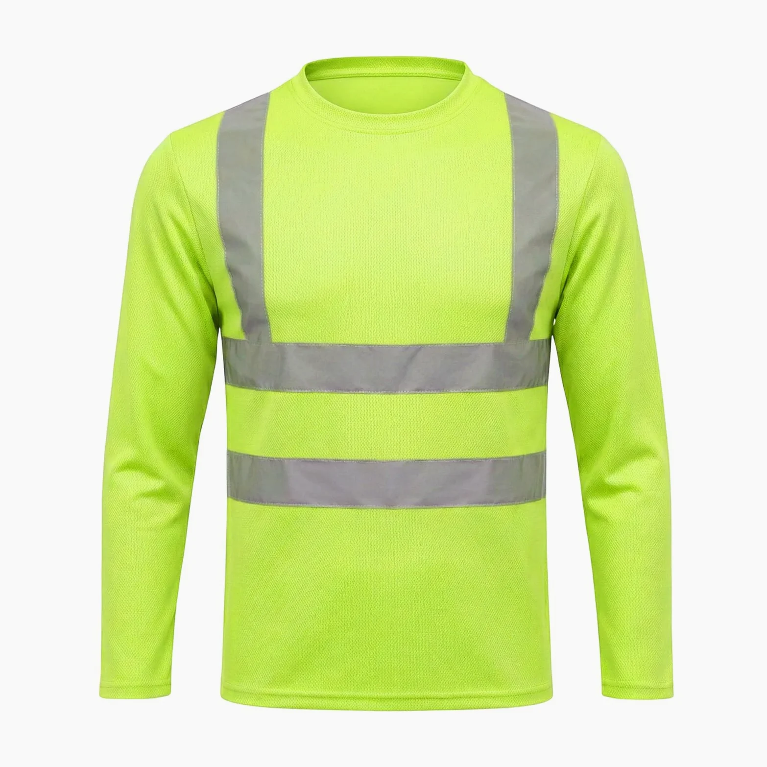Camisetas Reflectantes de Alta Visibilidad con Malla Absorbente de Manga Larga