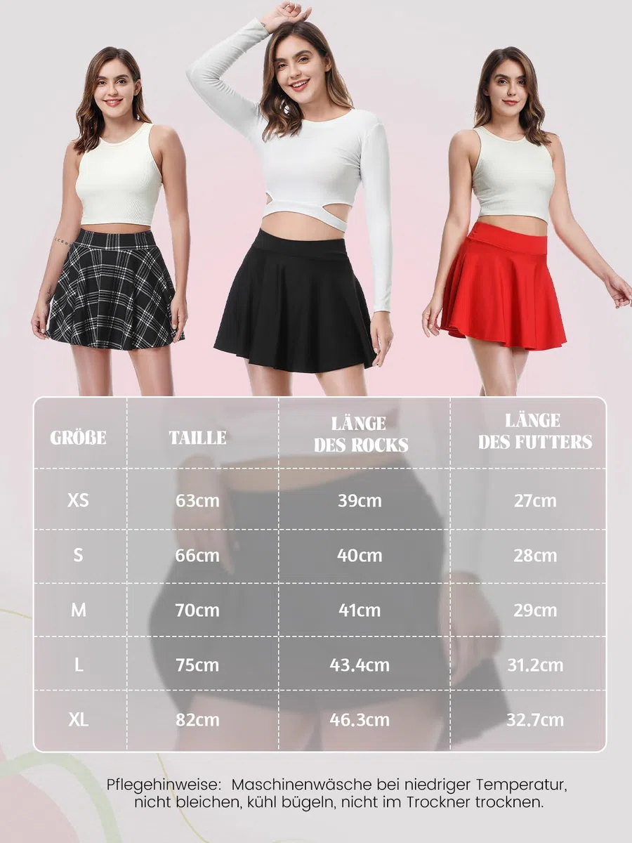 Falda de verano para mujer, gran elasticidad, informal, básica, línea A, cintura alta, falda ligera con pantalón, minifalda de tenis