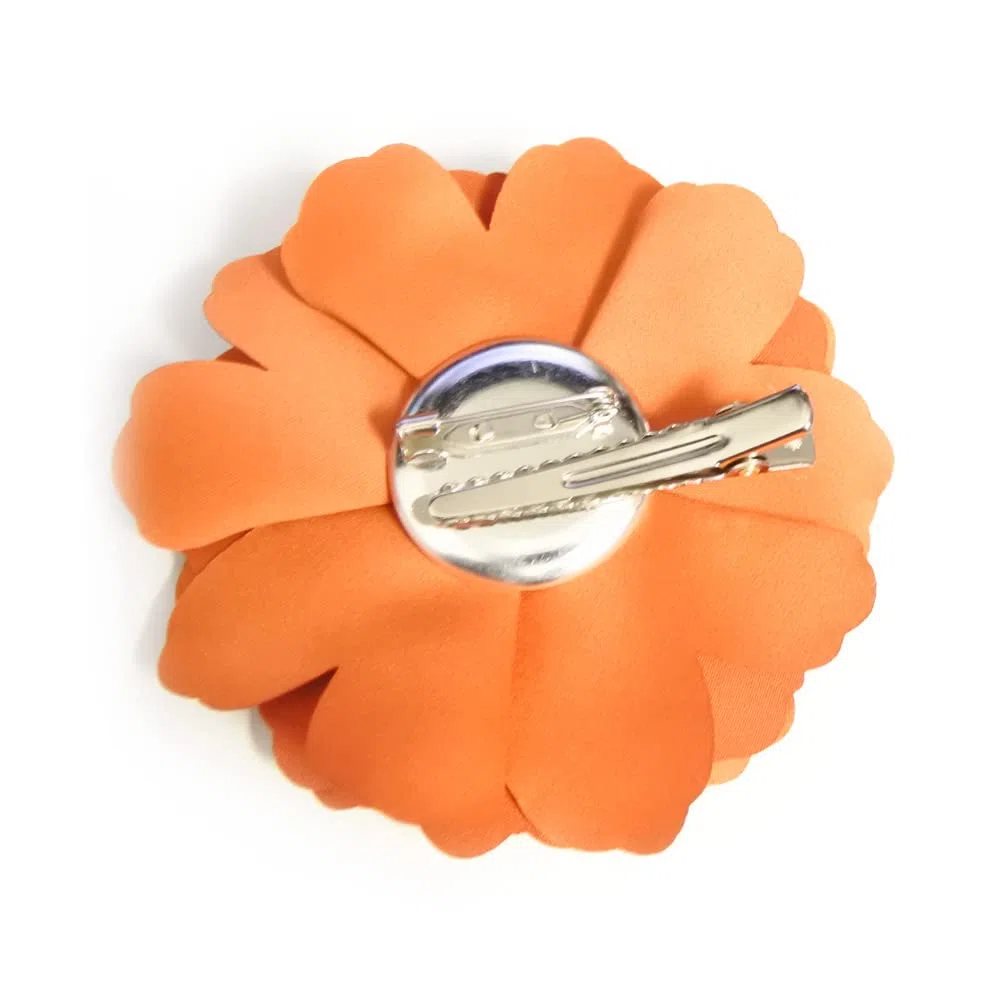 Camelias Flor Pinza para el Cabello Broche Pin A74 Naranja