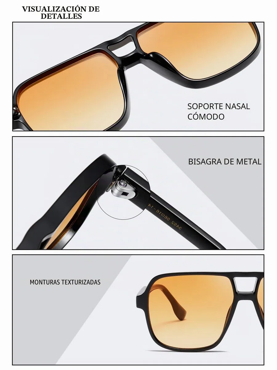 kimorn Gafas de sol para mujer y hombre, estilo retro, de gran tamaño, marco cuadrado, K1650