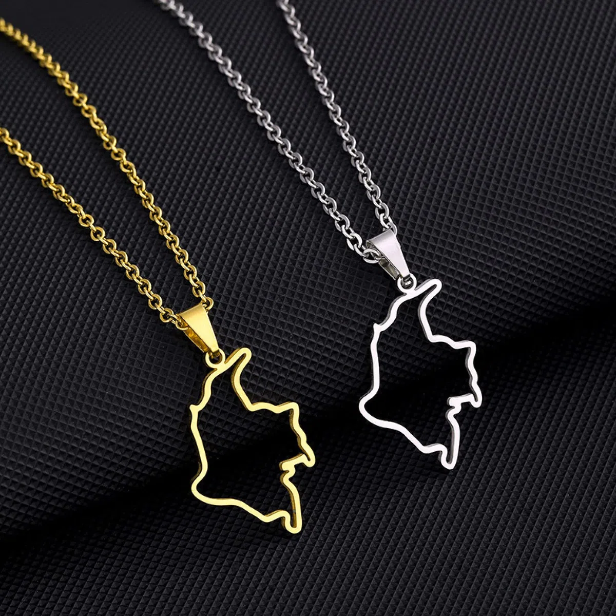 Collar con Colgante De Mapa De Colombia, Colgante Étnico De Moda con Mapas De País De Colombia, Adorno Colgante Hueco con Bandera Nacional, Joyería con Dije Patriótico para Mujeres Y Hombres