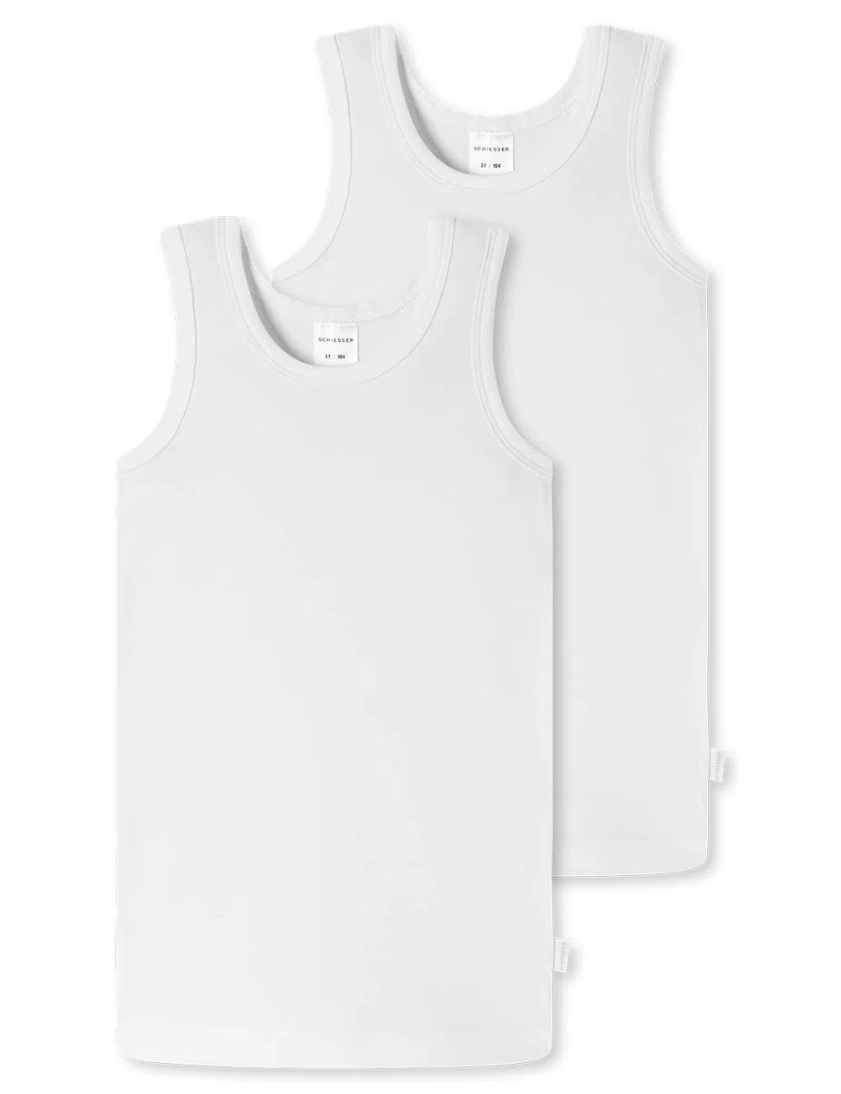 Schiesser 2 Camisetas Interiores para Niños Ropa Interior Niños (Pack de 2)