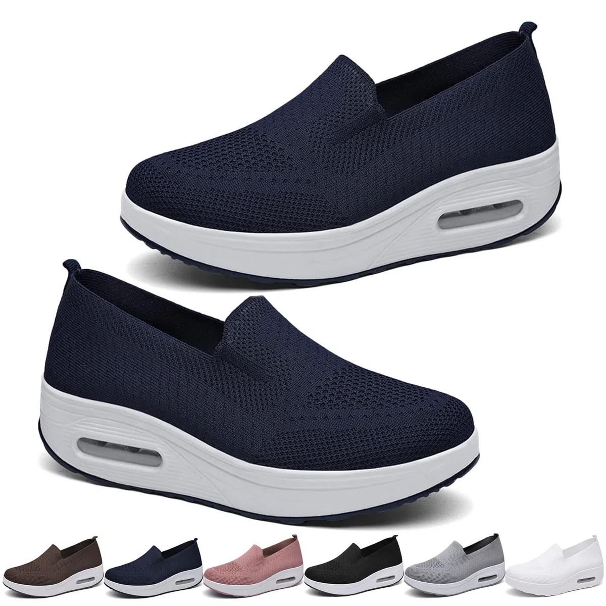 Women's Orthopedic Sneakers, Zapatillas OrtopéDicas para Mujer, Zapatillas Deportivas con Plataforma Elástica y Malla para Mujer, para Ponerse de pie, Correr, Caminar, Trabajar